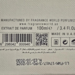 FRAGRANCE WORLD SOLITAIRE EXTRAIT DE PARFUM 100ML perfume extract unisex