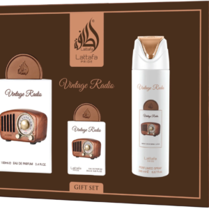 Lattafa Vintage Radio GIFTSET 100ML+20ML+DEO 200ML unisex gift set