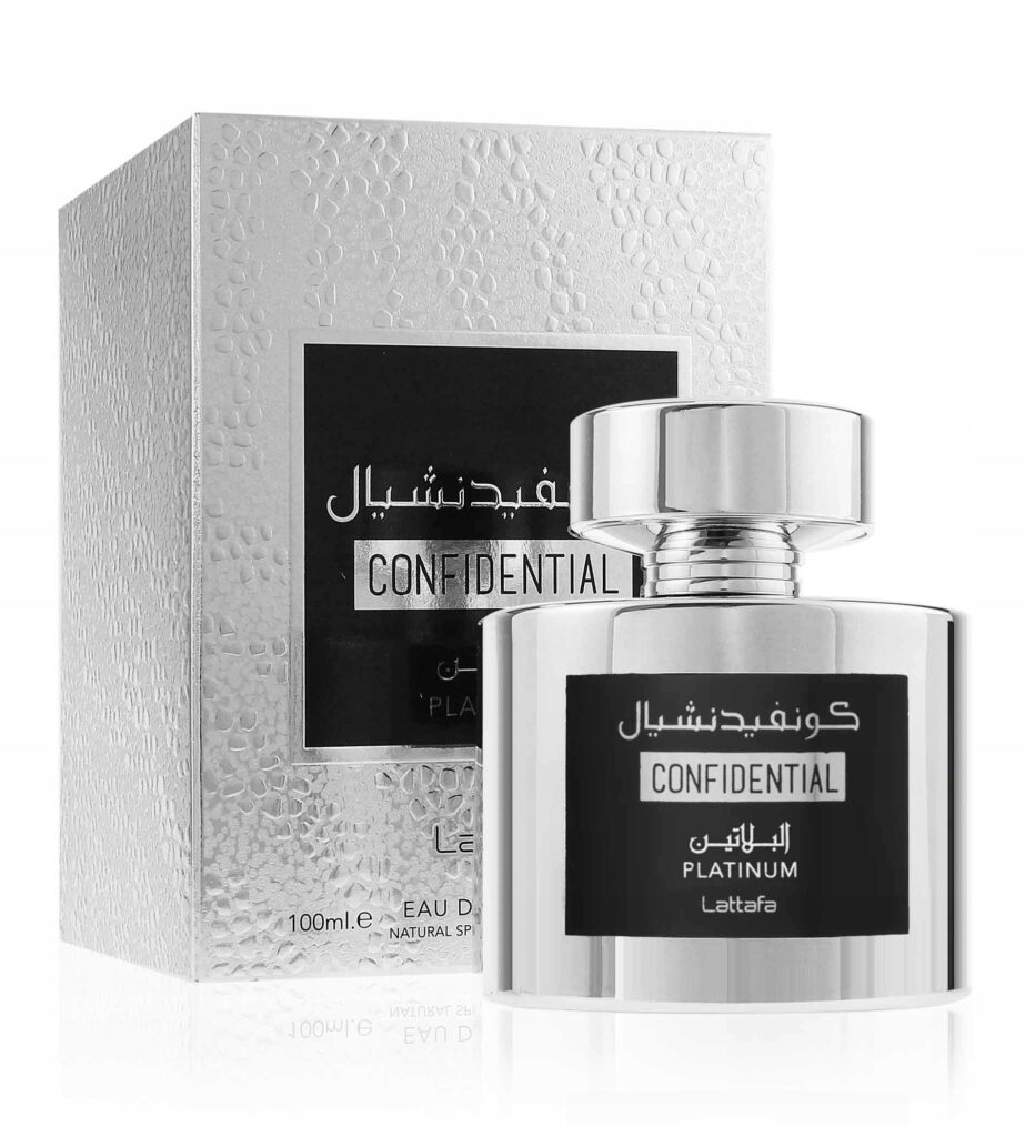 LATTAFA Confidential Platinum 100ml EDP Spray Eau de Parfum Unisex