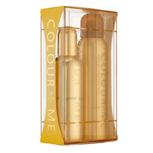 COLOUR ME 100ml EDP Eau de Parfum for men /150ml Body Spray Gift Set HOMME GOLD