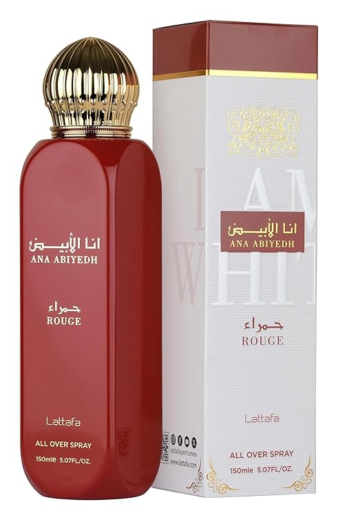 Lattafa Ana Abiyedh Rouge EDP 150ML all over spray body spray for women