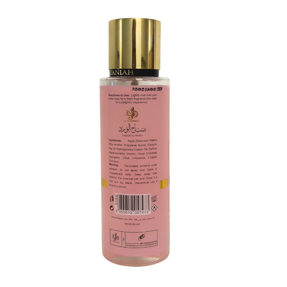 AL WATANIAH SABAH AL WARD SUGAR BODY MIST 250ML Body Mist