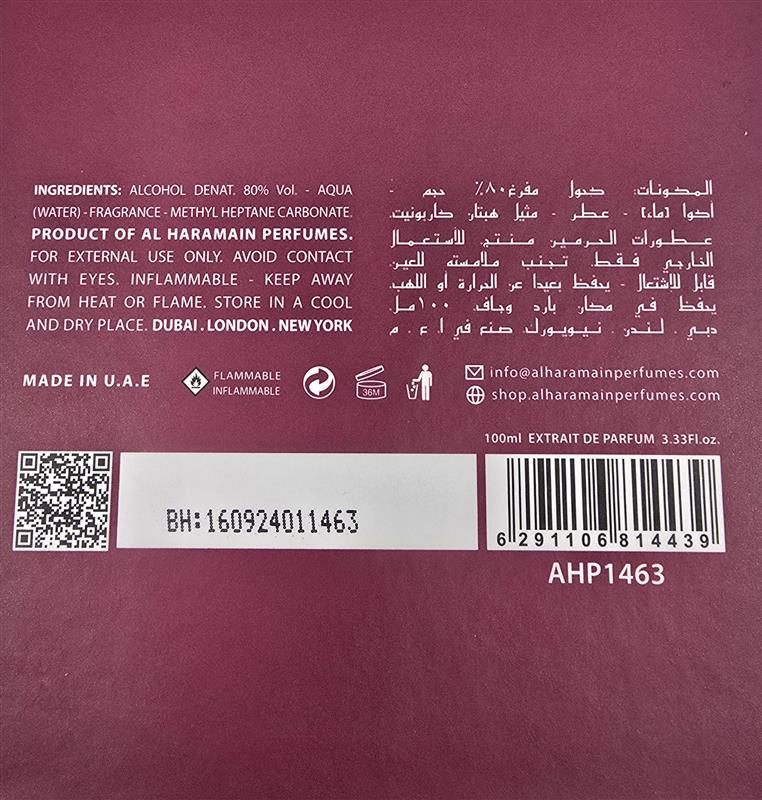 AL HARAMAIN VERGINE ROSA 100 ml EDP Unisex Eau de Parfum