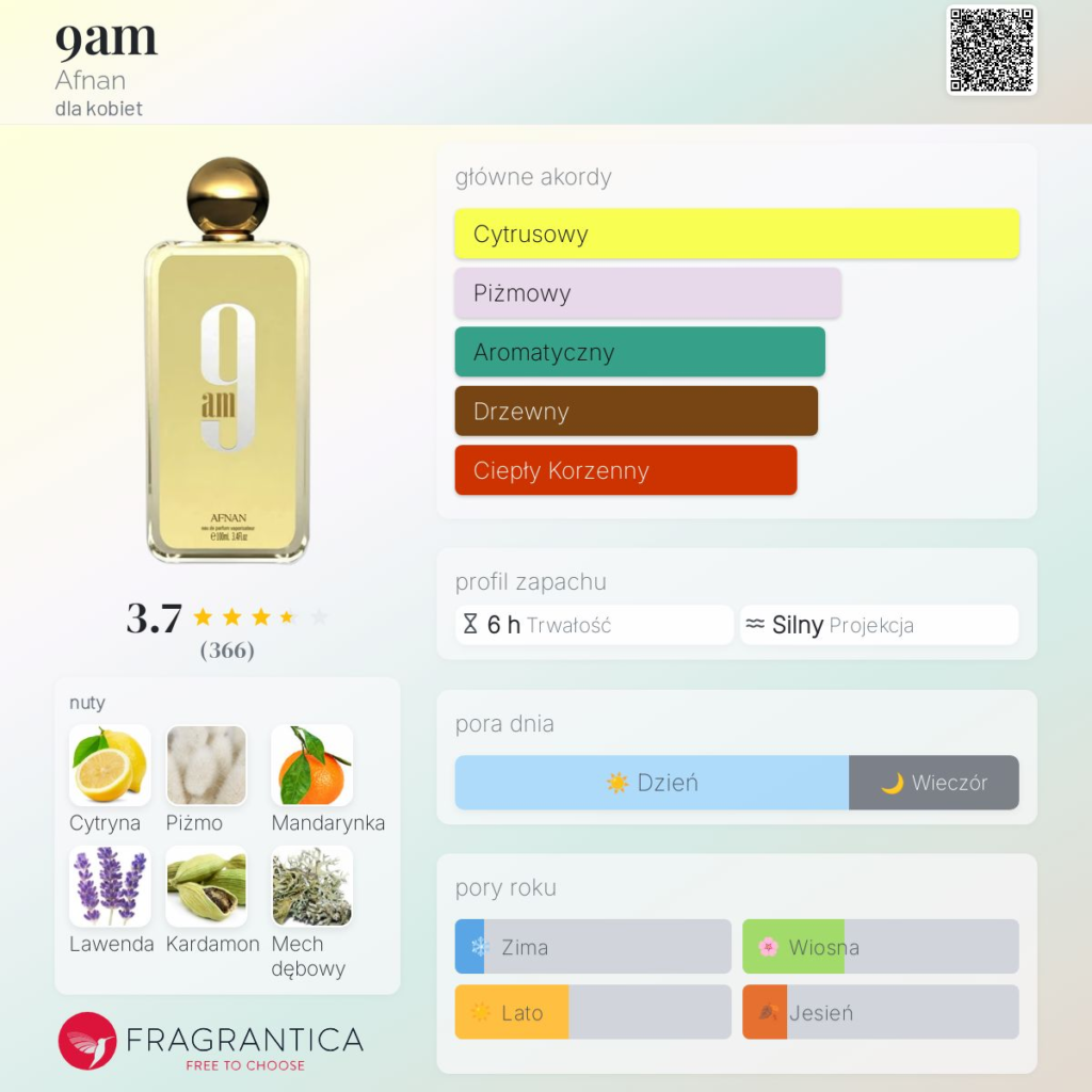 Afnan 9am 100 ml EDP Unisex Eau de Parfum