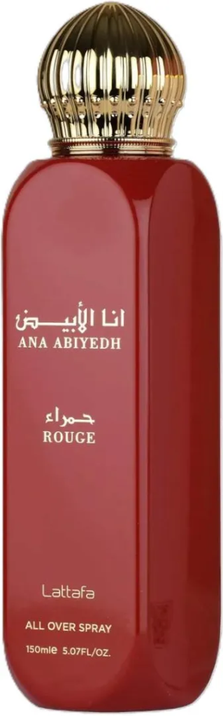 Lattafa Ana Abiyedh Rouge EDP 150ML all over spray body spray for women