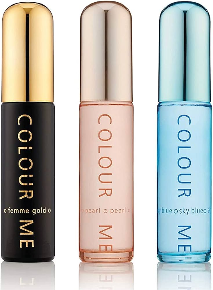 COLOUR ME 50ml Triple Packs FEMME SKY BLUE/GOLD/PEARL Eau de Parfum for women
