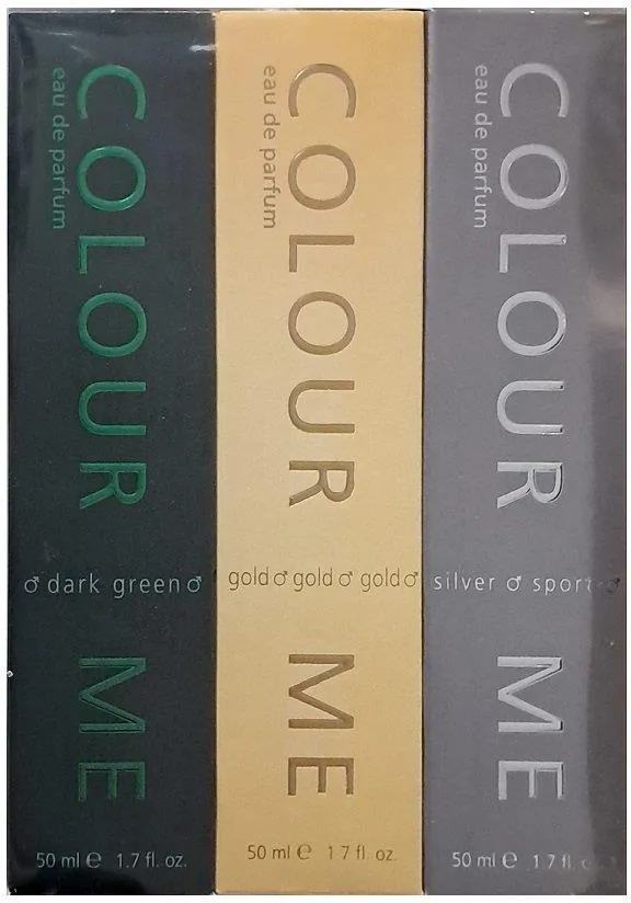 MILTON-LLOYD TRIPLE PACK COLOUR ME (DARK GREEN/HOMME GOLD/SILVER) EDP 50ML Eau de Parfum for men set