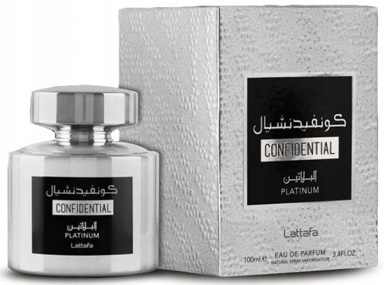 LATTAFA Confidential Platinum 100ml EDP Spray Eau de Parfum Unisex