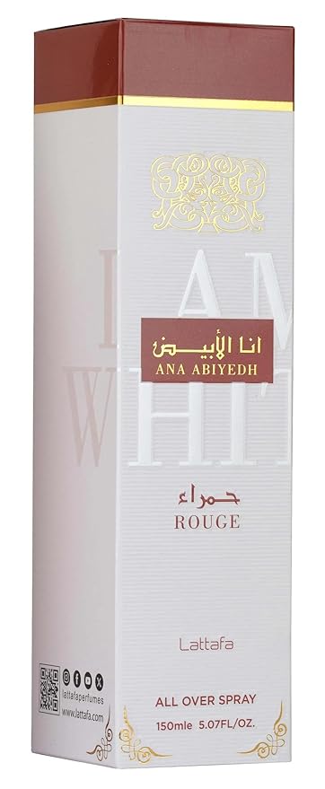 Lattafa Ana Abiyedh Rouge EDP 150ML all over spray body spray for women