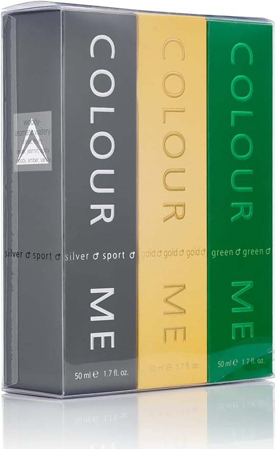 COLOUR ME 50ml Triple Packs HOMME SILVER SPORT /GOLD/GREEN Eau de Parfum for men