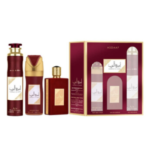 LATTAFA AMEERAT AL ARAB EDP U GIFTSET 100ML + DEODORANT 200ML + AIR FRESHENER 300ML unisex gift set