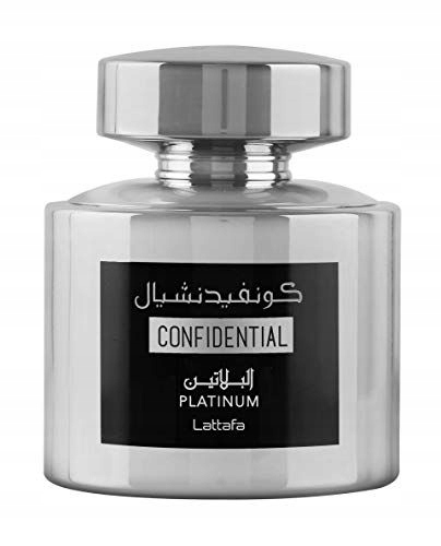 LATTAFA Confidential Platinum 100ml EDP Spray Eau de Parfum Unisex