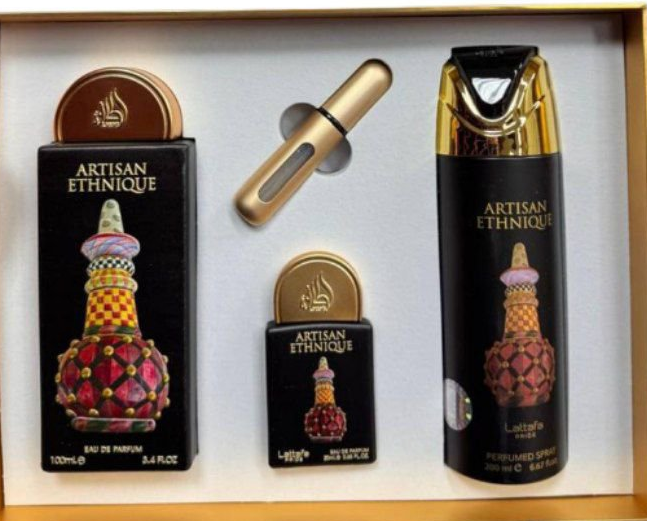 Lattafa Artisian Ethnique GIFTSET 100ML+20ML+DEO 200ML zestaw prezentowy unisex