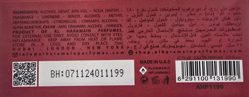 AL HARAMAIN BELLE ROUGE EDP W 75ML woda perfumowana damska