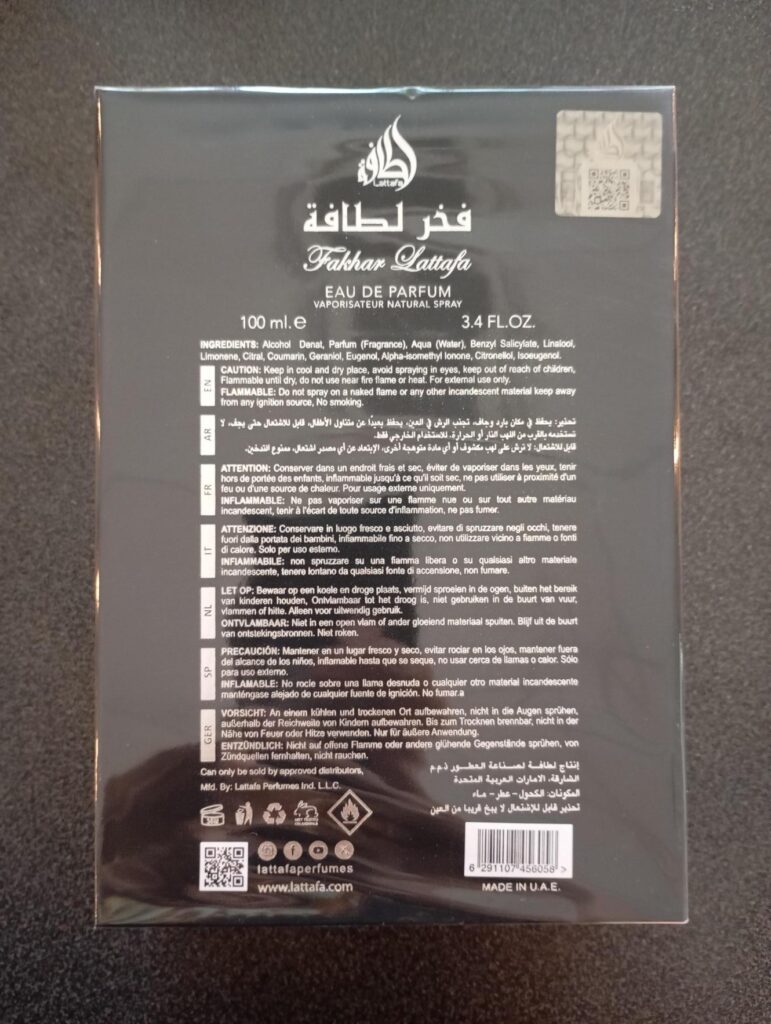 LATTAFA  Fakhar 100ml EDP woda perfumowana męska
