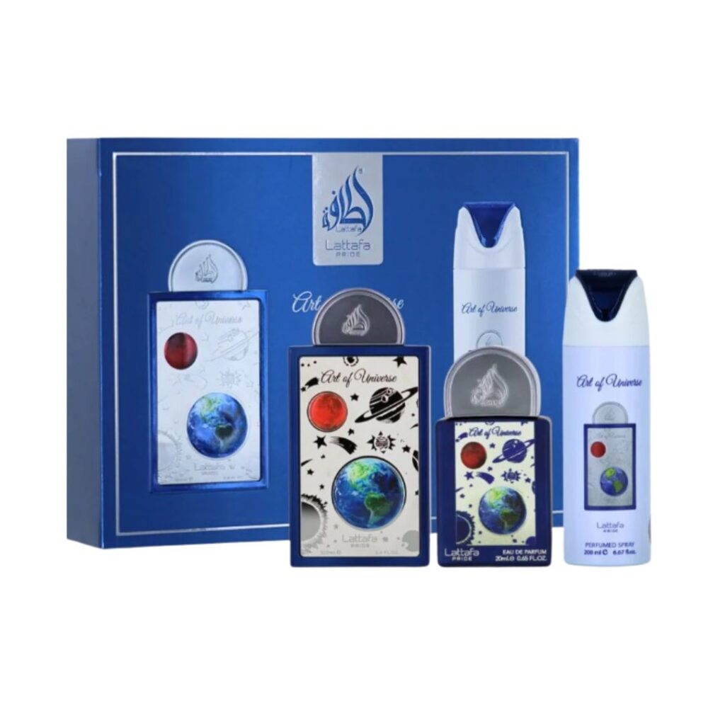 Lattafa Art of Universe GIFTSET 100ML+20ML+DEO 200ML zestaw prezentowy unisex
