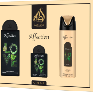 Lattafa Affection GIFTSET 100ML+20ML+DEO 200ML zestaw prezentowy unisex
