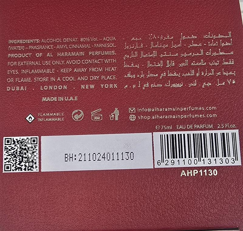 AL HARAMAIN MANEGE ROUGE EDP W 75ML woda perfumowana damska