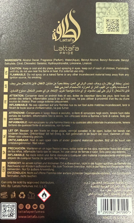 LATTAFA Niche Emarati PURE CRYSTAL EDP 100ML woda perfumowana unisex