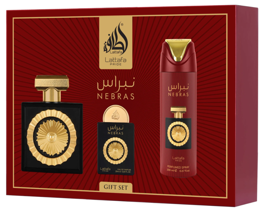 Lattafa Nebras GIFTSET 100ML+20ML+DEO 200ML zestaw prezentowy unisex