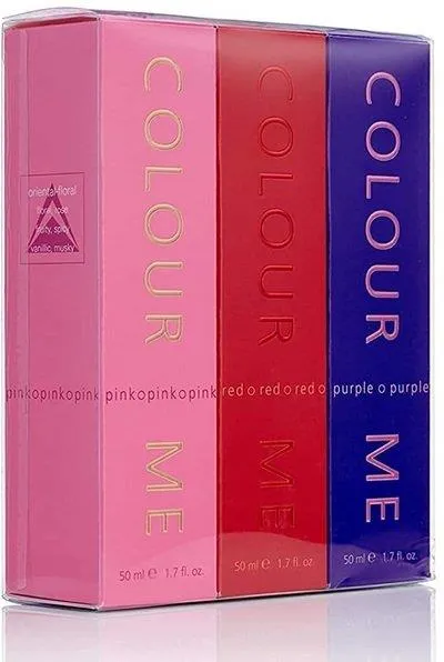 COLOUR ME TRIPLE PACK COLOUR ME (RED/PINK/PURPLE) 50 ML EDP woda perfumowana damska