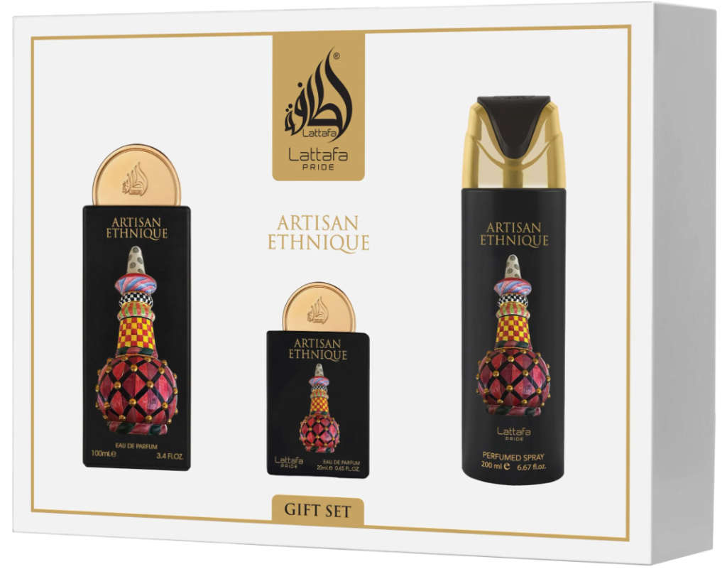 Lattafa Artisian Ethnique GIFTSET 100ML+20ML+DEO 200ML zestaw prezentowy unisex