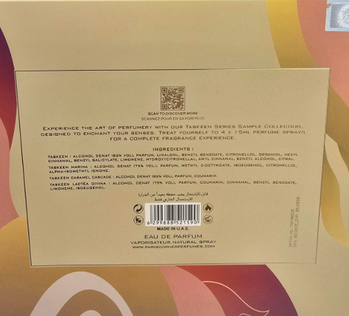 PARIS CORNER TASKEEN EDP 15MLX4 PCS SET TYLKO HEBE