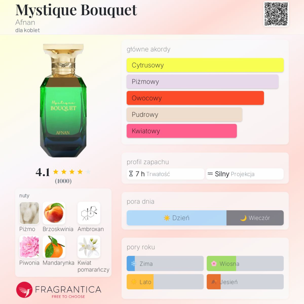 Afnan Mystique Bouquet EDP 80 ml Woda perfumowana damska