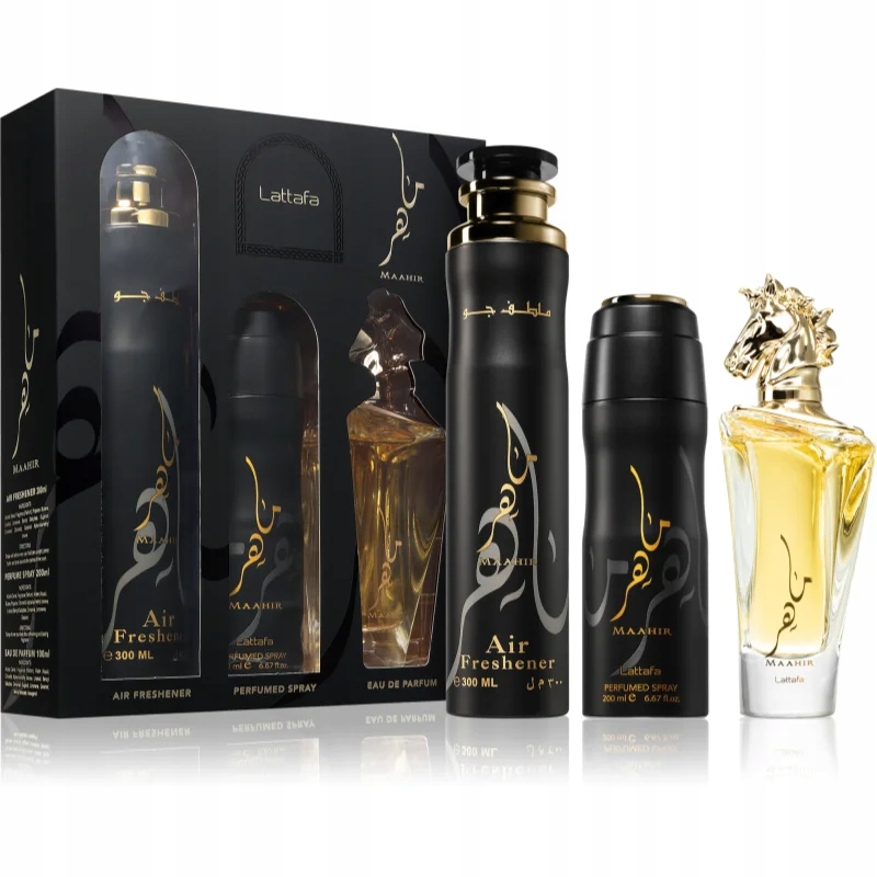 LATTAFA MAAHIR GIFTSET EDP U 100ML+200ML+300ML zestaw prezentowy