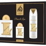 Lattafa Peace&Love GIFTSET  100ML+20ML+DEO 200ML zestaw prezentowy unisex
