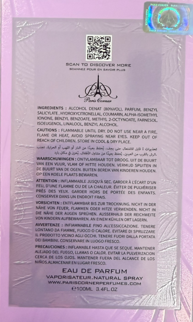 PARIS CORNER QISSA GALA EDP 100ML woda perfumowana damska