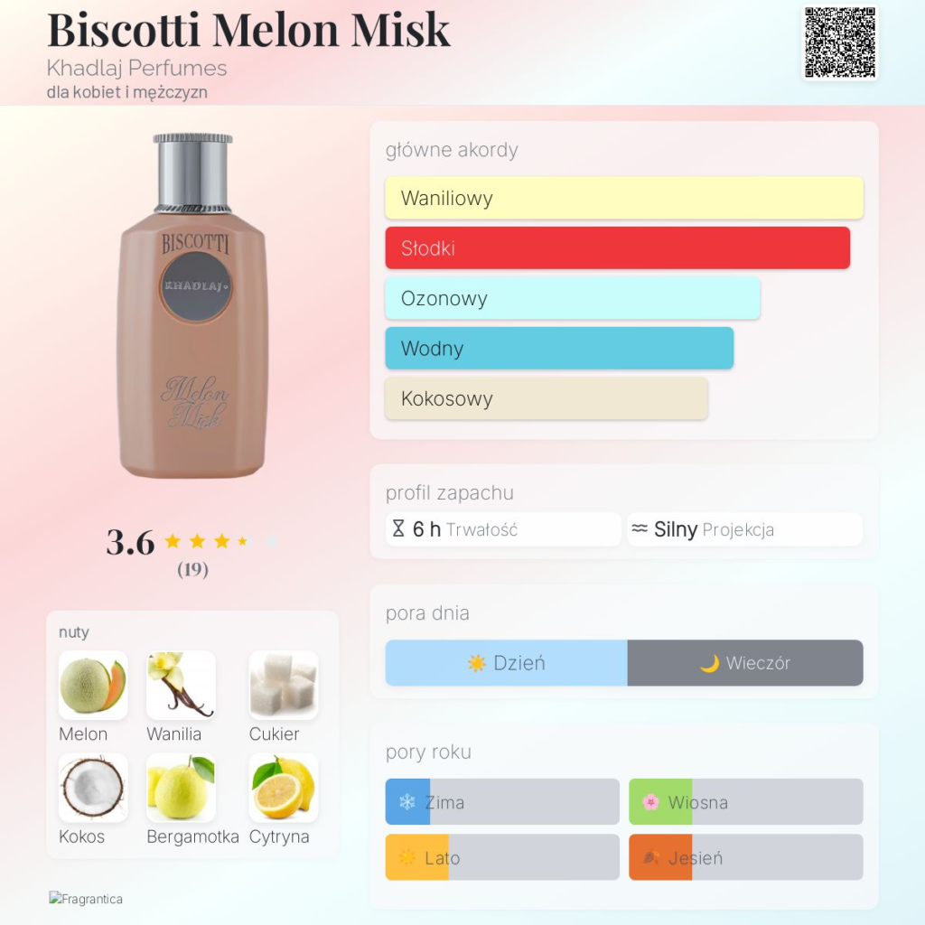 KHADLAJ BISCOTTI MELON  MISK EDP W 100ML