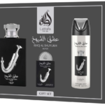 Lattafa Ishq Al Shuyukh Silver GIFTSET  100ML+20ML+DEO 200ML zestaw prezentowy unisex