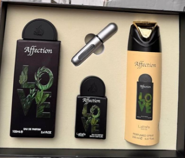Lattafa Affection GIFTSET 100ML+20ML+DEO 200ML zestaw prezentowy unisex