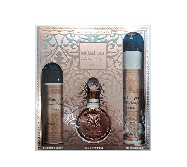 LATTAFA FAKHAR WOMEN GIFTSET EDP 100ML+200ML+300ML zestaw prezentowy dla kobiet