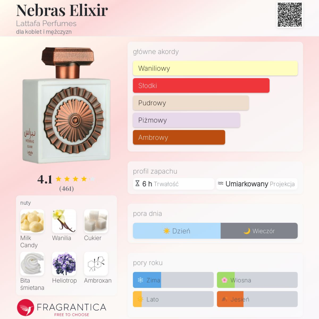 LATTAFA NEBRAS ELIXIR EDP 100ML woda perfumowana unisex