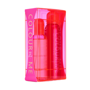 COLOUR ME 100ml EDP woda perfumowana damska /150ml Body Spray Gift Set  FEMME NEON PINK
