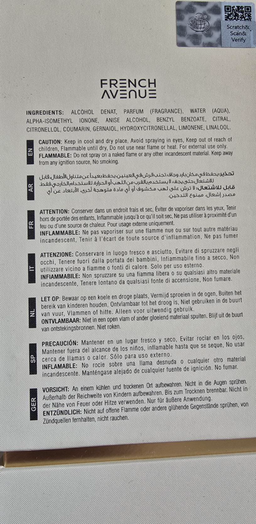 FRAGRANCE WORLD SOLITAIRE EXTRAIT DE PARFUM 100ML ekstrakt perfum unisex