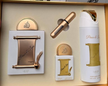 Lattafa Peace&Love GIFTSET  100ML+20ML+DEO 200ML zestaw prezentowy unisex