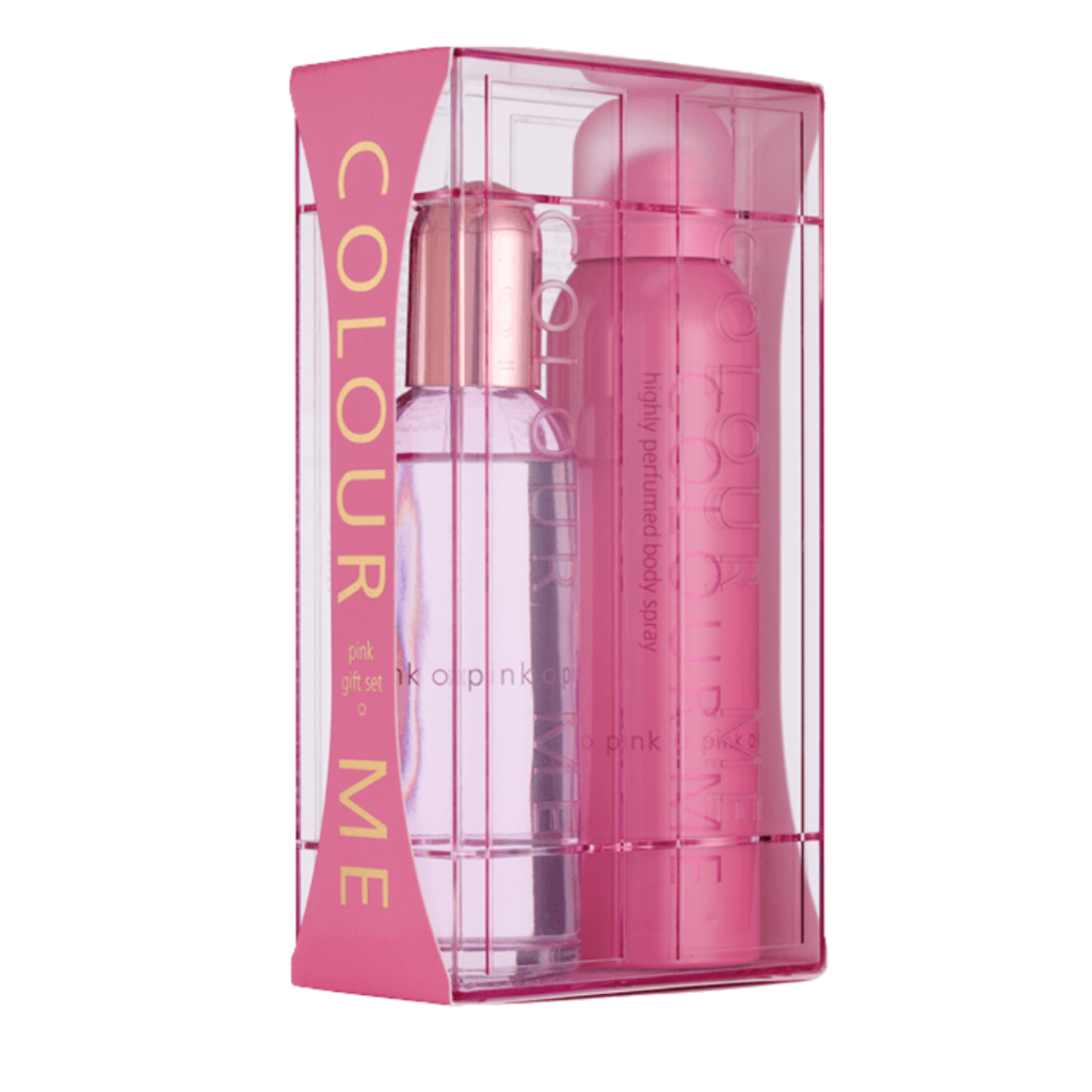 COLOUR ME 100ml EDP woda perfumowana damska /150ml Body Spray Gift Set  FEMME PINK