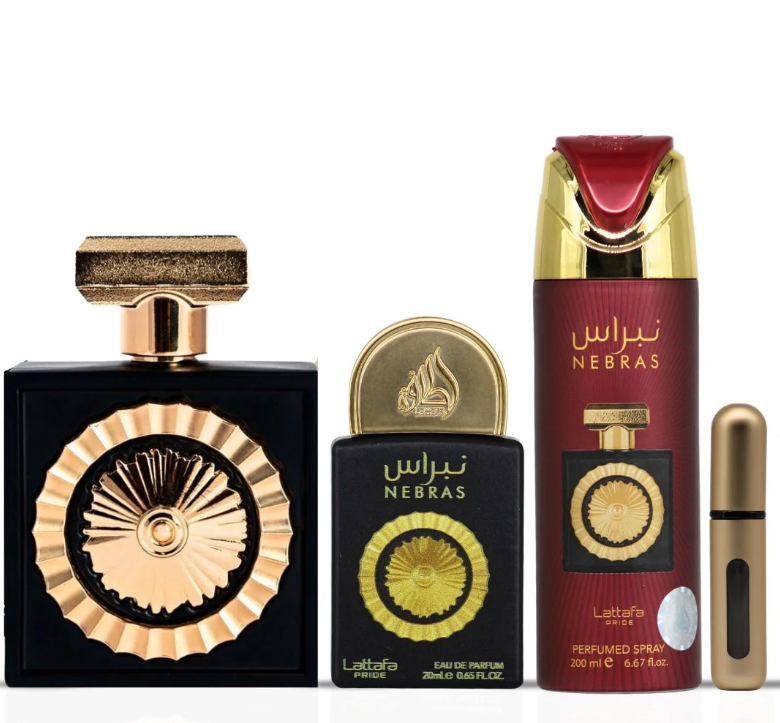 Lattafa Nebras GIFTSET 100ML+20ML+DEO 200ML zestaw prezentowy unisex