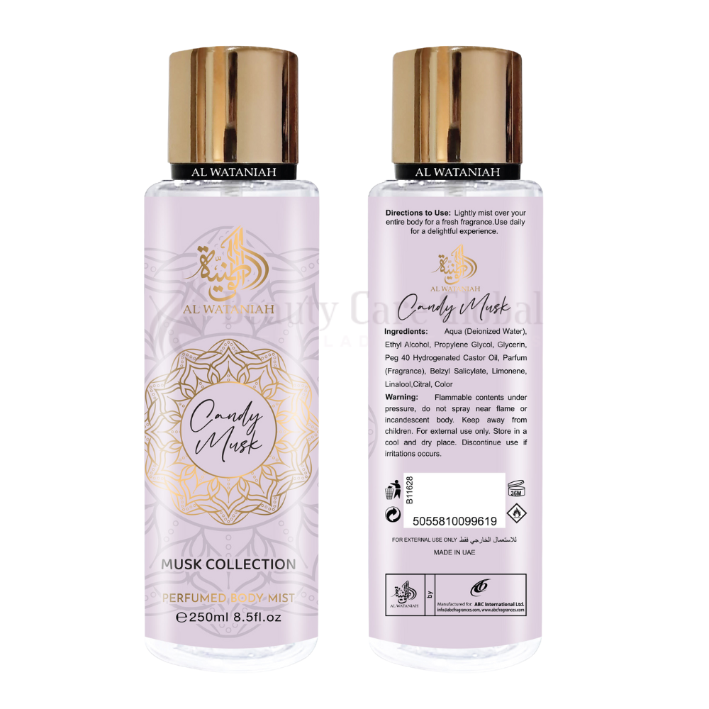 Al Wataniah Perfumed Body Mist 250ml  - Candy Musk mgiełka do ciała