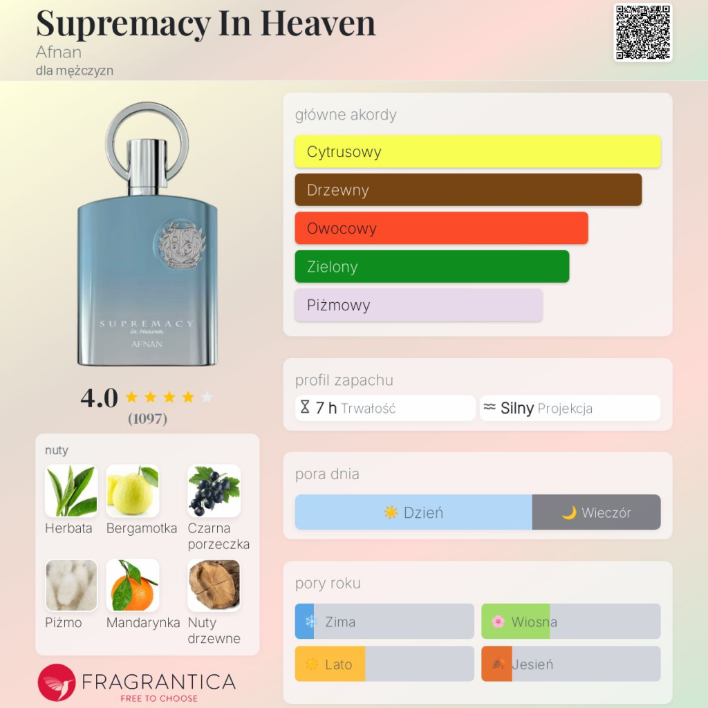 AFNAN SUPREMACY IN HEAVEN EDP M 100ML woda perfumowana męska