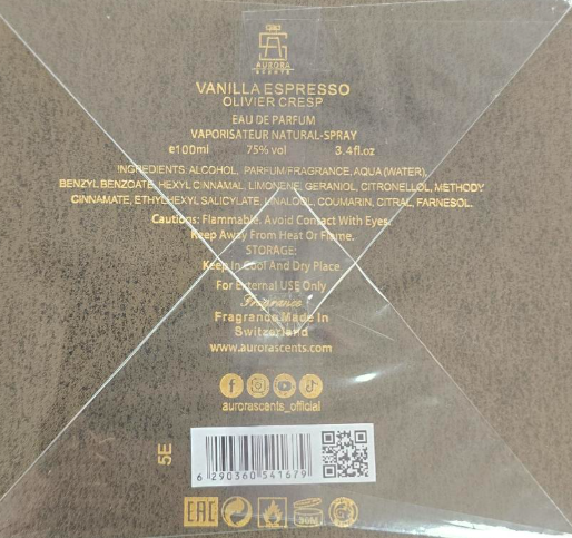AURORA SCENTS Vanilla Espresso 100 ml EDP woda perfumowana unisex