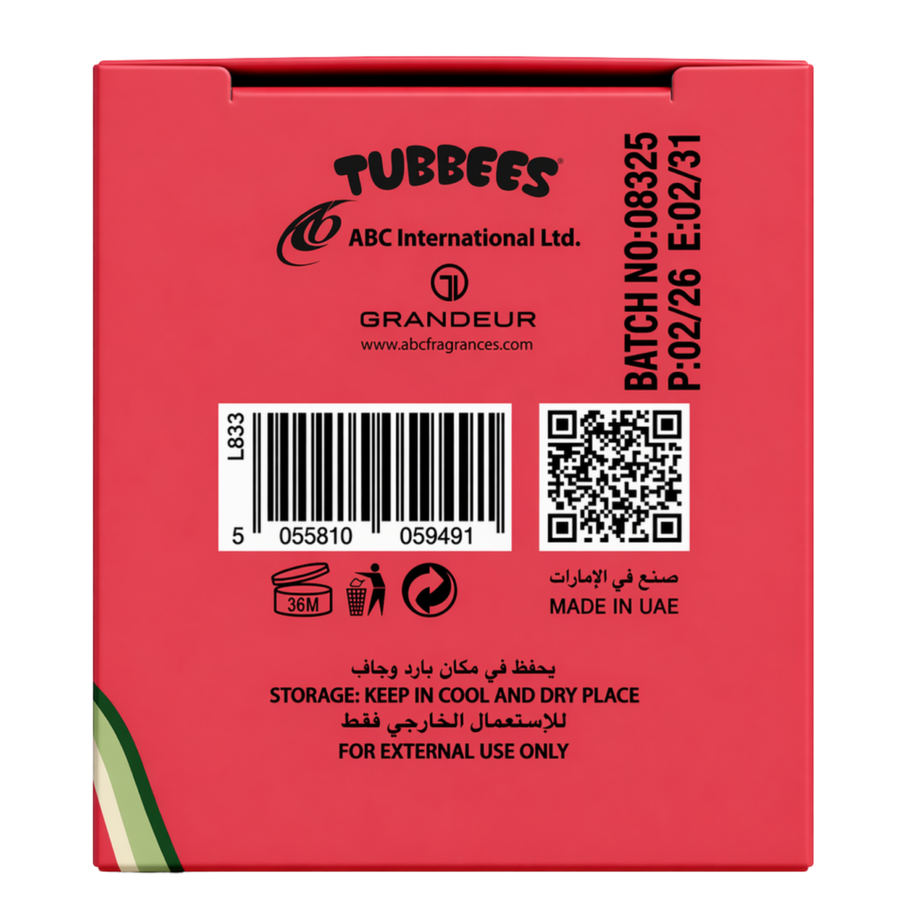 GRANDEUR TUBBEES WATERMELON LIP BALM 10GM