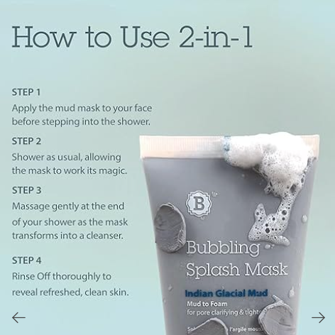 BLITHE BUBBLING SPLASH MASK INDIAN GLACIAL MUD 120ML