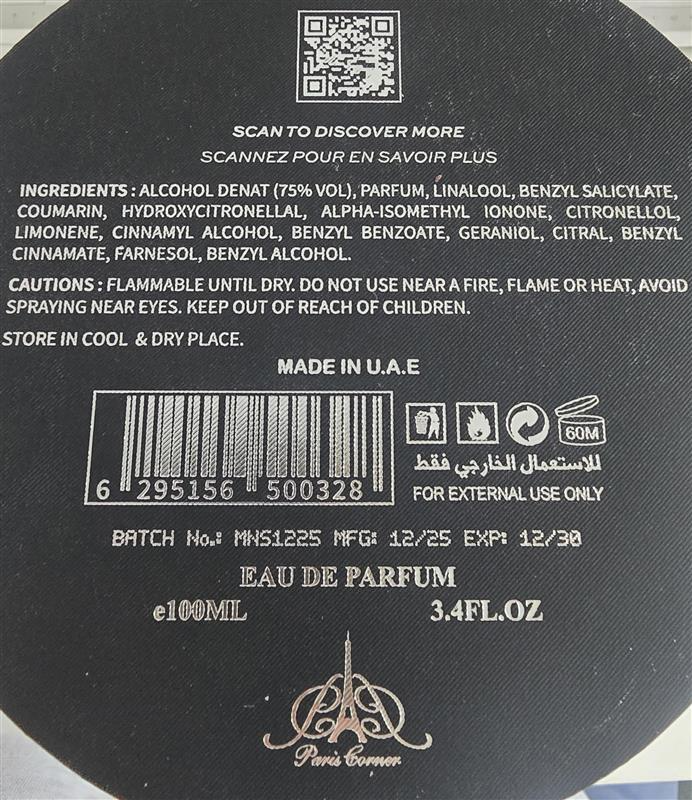 PARIS CORNER MIDNIGHT SIN DANIEL RENE EDP 100ML