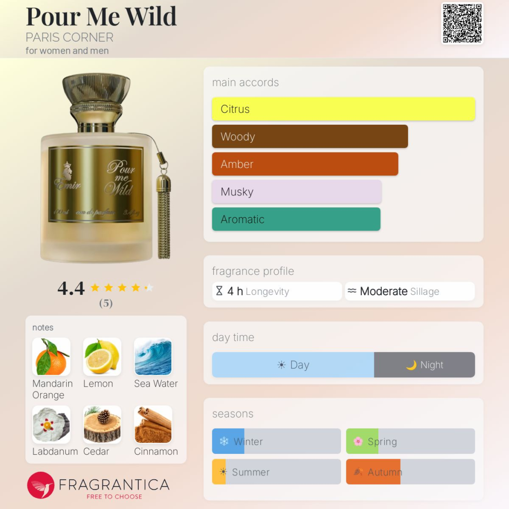 PARIS CORNER POUR ME WILD EMIR EDP 100ML